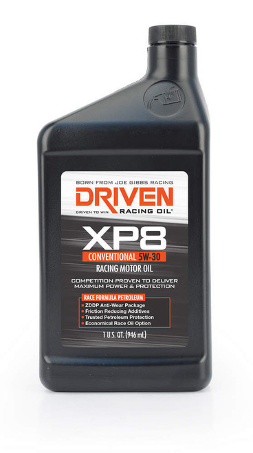 Driven Racing Oil 1906 Motor Oil, XP8, 5W30, Conventional, 1 qt Bottle, Each