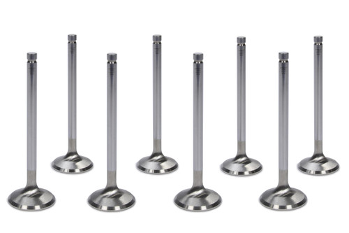 Manley 11675-8 Exhaust Valve, Severe Duty, 1.575 in Head, 0.3136 in Valve Stem, 4.923 in Long, Stainless, GM LS-Series, Set of 8