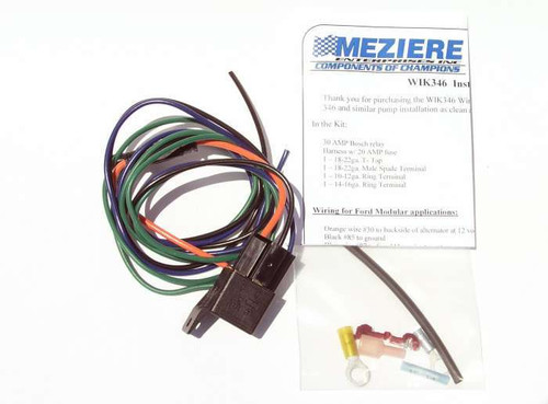 Meziere WIK346 Water Pump Wiring Harness, 30 amp Relay, Meziere Electric Water Pumps, Kit