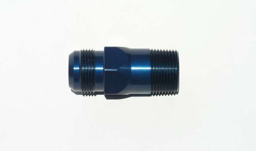 Meziere WP1016B Fitting, Water Pump, Straight, 1 in NPT Male to 16 AN Male, Aluminum, Blue Anodized, Meziere 100 Series Water Pumps, Each