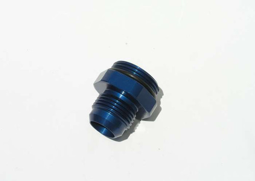 Meziere WP16012B Fitting, Water Pump, Straight, 16 AN Male O-Ring to 12 AN Male, Aluminum, Blue Anodized, Meziere Water Pumps, Each