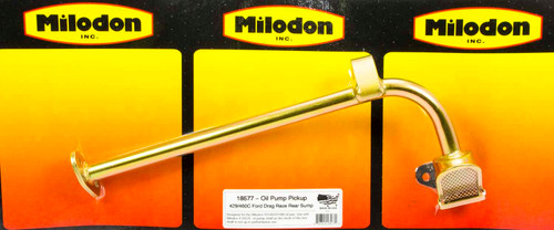 Milodon 18577 Oil Pump Pickup, Drag Race, Bolt-On, 8-1/4 in Deep Pan, Big Block Ford, Each