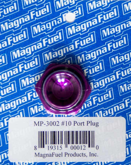 Magnafuel/Magnaflow Fuel Systems MP-3002 Fitting, Plug, 10 AN Male O-Ring, Hex Head, Aluminum, Purple Anodized, Each