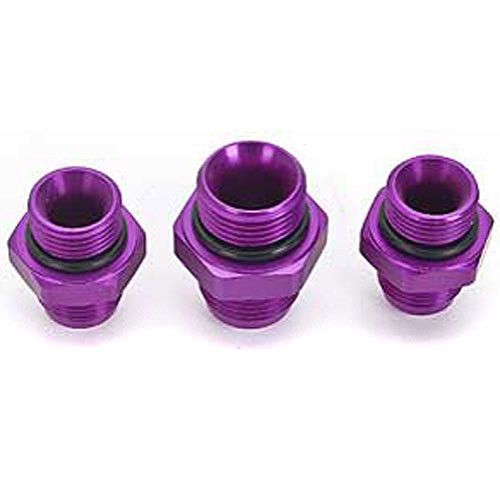 Magnafuel/Magnaflow Fuel Systems MP-3609 Regulator Fitting Kit, One 10 AN Male Fittings, Two 8 AN Male Fittings, Aluminum, Purple Anodized, Magnafuel 2 Port Regulators, Kit