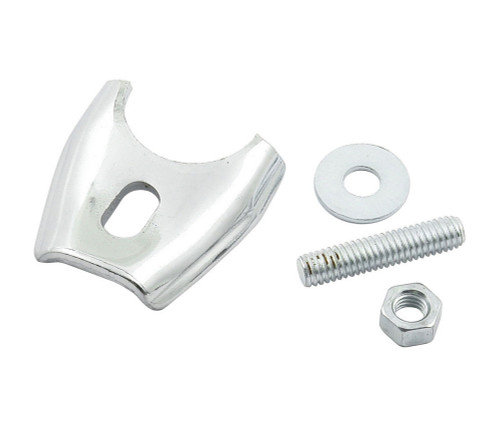 Mr. Gasket 2502 Distributor Hold Down, Stud Mounted, Hardware Included, Steel, Chrome, Ford, Each