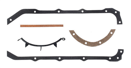 Mr. Gasket 5889 Oil Pan Gasket, Ultra-Seal, Multi-Piece, Rubber Coated Fiber, Pontiac V8, Kit