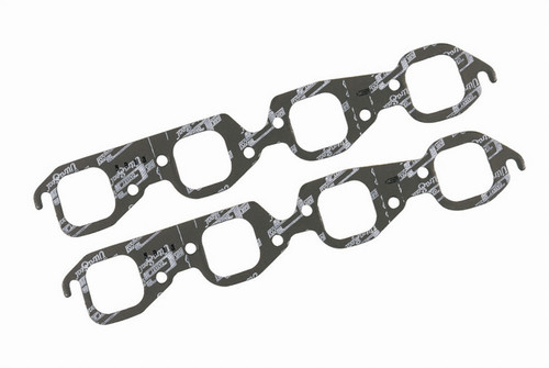 Mr. Gasket 5913 Exhaust Manifold / Header Gasket, Ultra-Seal, 2.090 x 2.090 in Square Port, Steel Core Laminate, Big Block Chevy, Pair