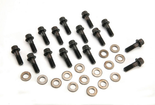 Mr. Gasket 6081MRG Intake Manifold Bolt Kit, Super, Hex Head, Steel, Black Oxide, Big Block Chevy, Kit