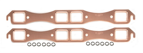 Mr. Gasket 7167MRG Exhaust Manifold / Header Gasket, Copperseal, 1.780 x 1.480 in Rectangle Port, Copper, Mopar B / RB-Series, Pair