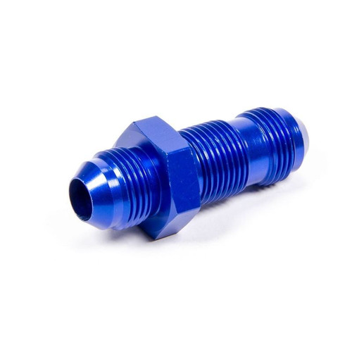 Aeroquip FCM2073 Bulkhead Fitting, -8 AN, Straight, Blue, Aluminum, Each