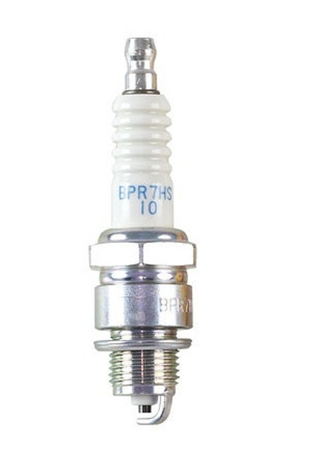 NGK BPR7HS-10 Spark Plug, NGK Standard, 14 mm Thread, 0.749 in Reach, Gasket Seat, Stock Number 1092, Resistor, Each