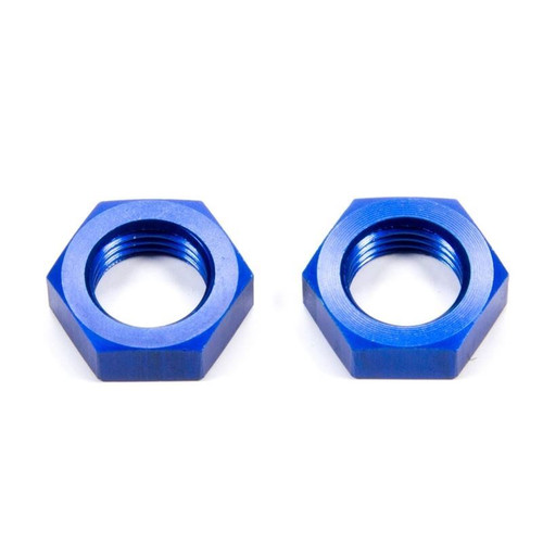 Aeroquip FCM2100 Bulkhead Nut Fitting, -6 AN, Blue, Aluminum, Pair