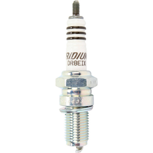 NGK DR8EIX Spark Plug, NGK Laser Iridium IX, 12 mm Thread, 0.749 in Reach, Gasket Seat, Stock Number 6681, Resistor, Each