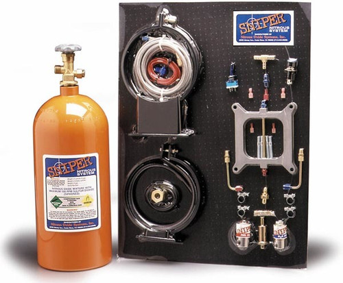 Nitrous Oxide Systems 07001NOS Nitrous Oxide System, Sniper, Wet, Single Stage, 100-175 HP, 10 lb Bottle, Orange, Square Bore, Kit