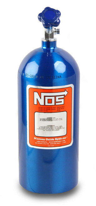Nitrous Oxide Systems 14745NOS Nitrous Oxide Bottle, 10 lb, Hi-Flo Valve, Aluminum, Blue Paint, Each