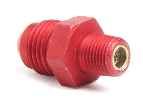 Nitrous Oxide Systems 15569NOS Fitting, Adapter, Fuel Filter, Straight, 6 AN Male to 1/8 in NPT Male, Aluminum, Red Anodized, Each