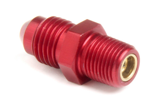 Nitrous Oxide Systems 15571NOS Fitting, Adapter, Fuel Filter, Straight, 4 AN Male to 1/8 in NPT Male, Aluminum, Red Anodized, Each
