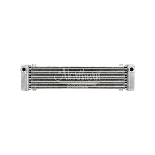 Northern Radiator Z18062 Fluid Cooler, Extreme Heavy Duty, 23 in W x 4.500 in H x 2.750 in D, Fin Type, 10 AN Female O-Ring Inlet / Outlet, Hardware, Aluminum, Natural, Automatic Transmission, Duramax 2006-10, Kit
