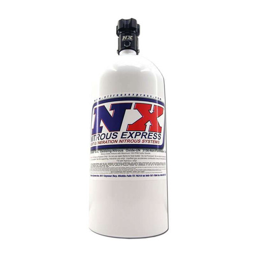 Nitrous Express 11100 Nitrous Oxide Bottle, 10 lb, Aluminum, White Powder Coat, Each