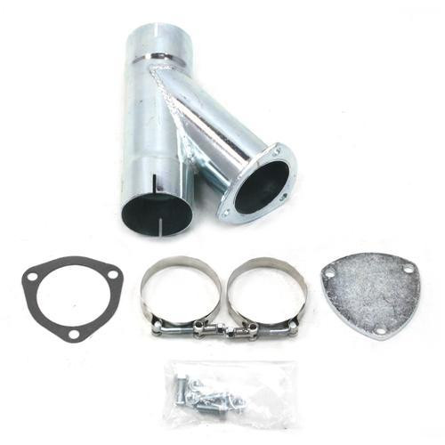 Patriot Exhaust H1133 Exhaust Cut-Out, Manual, Clamp-On, Single, 3 in Pipe Diameter, Blockoff Plates / Hardware Included, Steel, Zinc Plated, Kit