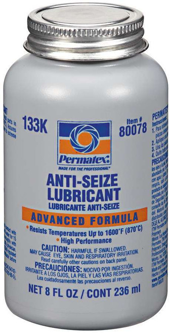 Permatex 80078 Anti-Seize, Lubricant, 8.00 oz Brush Top Bottle, Each