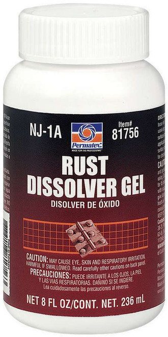 Permatex 81756 Rust Remover, Rust Dissolver Gel, 8 oz Bottle, Each