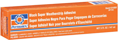 Permatex 81850 Adhesive, Black Super Weather-strip, 5.00 oz Tube, Each