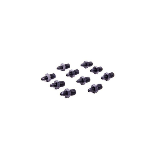 Allstar ALL50105-10 Brake Line Bulkhead Fitting, -4 AN to 3/16, Straight, Black, Aluminum, Set of 10