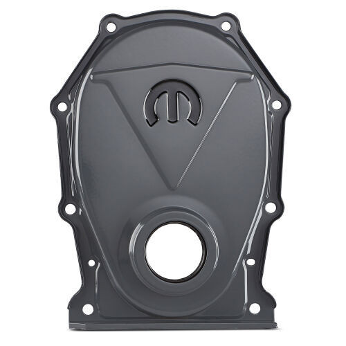 Proform 440-883 Timing Cover, 1-Piece, Seal / Tab Included, Steel, Gray Paint, Mopar B / RB-Series / Hemi, Each