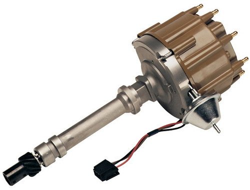 Proform 66940 Distributor, High Performance, Magnetic Pickup, Vacuum Advance, HEI Style Terminal, Tan, Chevy V8, Each