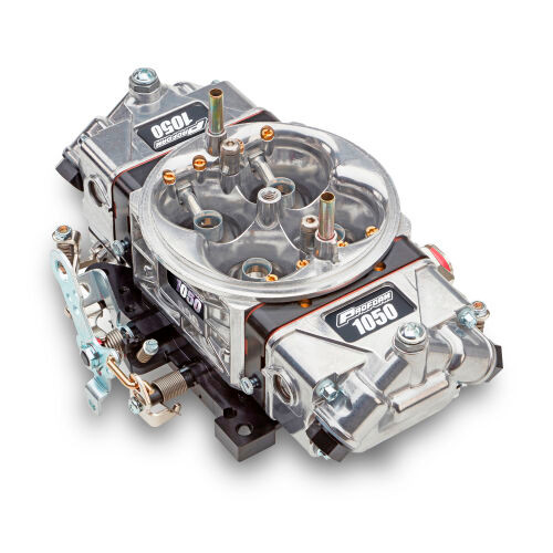 Proform 67209-SC Carburetor, Race Series, 1050 CFM, Square Bore, No Choke, Mechanical Secondary, Dual Inlet, Silver / Black, Gas, Each