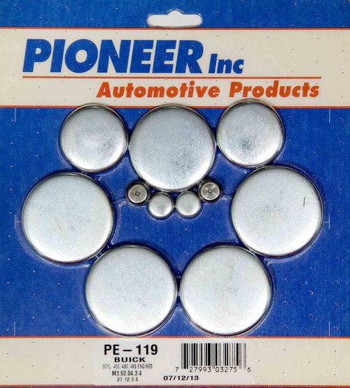 Pioneer PE-119 Freeze Plug, Complete Engine, Steel, Zinc Oxide, Big Block Buick, Kit