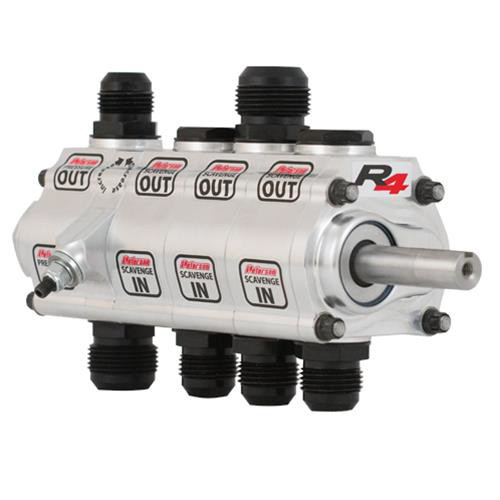 Peterson Fluid 04-4064 Oil Pump, Dry Sump, R4, 4 Stage, 1.400 in Pressure / Scavenge Stages, Driver Side Mount, Aluminum, Each