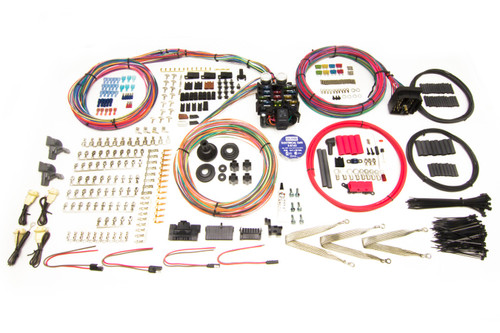 Painless Wiring 10404 Car Wiring Harness, Pro Series, Customizable, 23 Circuit, Bulkhead Firewall Pass-Through, In Dash Key, GM, Kit