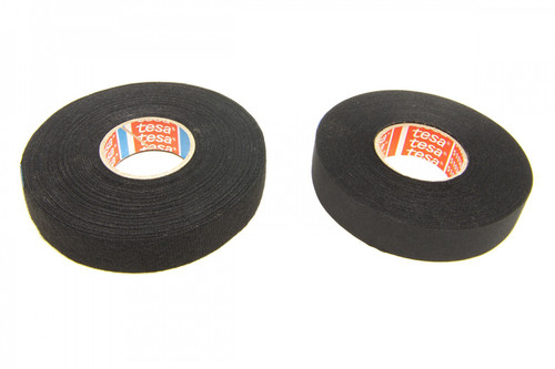 Painless Wiring 72020 Abrasion Tape, Heat Resistant, Fleece Tape Included, 3/4 in Wide, 25 ft Roll, Adhesive, Black, Pair