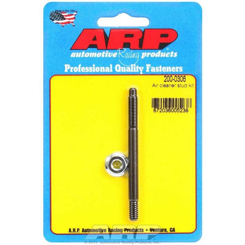 ARP 200-0306 Air Cleaner Stud 1/4-20 in. Thread, 3.2 in. Long, Steel, Black Oxide