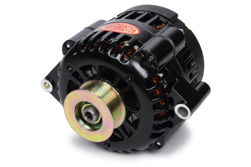 Powermaster 58414 Alternator, AD230, 165 amp, 12V, 1-Wire, 6-Rib Serpentine Pulley, Aluminum Case, Black Powder Coat, GM, Each