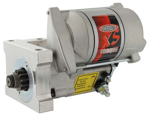 Powermaster 9526 Starter, XS Torque, 4.4:1 Gear Reduction, Natural, 168 Tooth Flywheel, Staggered Bolt, Chevy V8, Each