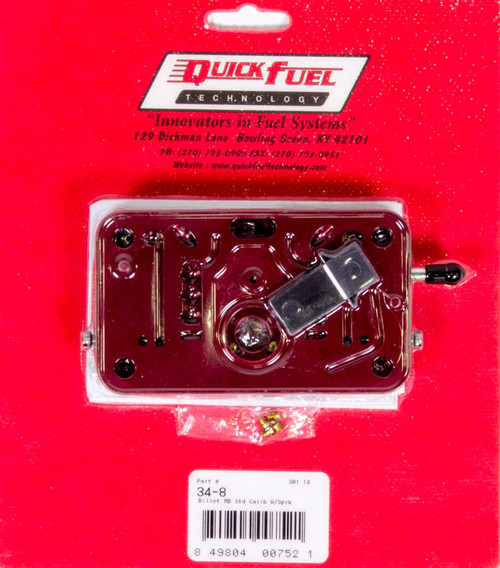 Quick Fuel Technology 34-8QFT Metering Block, Gaskets / Vent Baffle, Aluminum, Red Anodized, Primary, Holley 4160 Carburetors, Kit