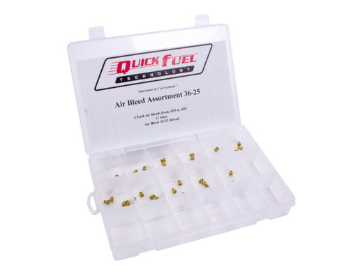 Quick Fuel Technology 36-25QFT Carburetor Air Bleed, Numbers 25-35, 10-32 Thread, Brass, Quick Fuel Carburetors, Kit