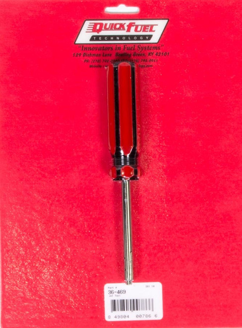 Quick Fuel Technology 36-469QFT Jet Tool, Plastic Handle, Steel Driver, Black / Red, Holley Round Head Type Carb Jets, Each