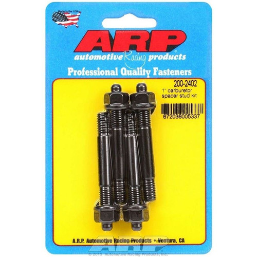 ARP 200-2402 Carburetor Studs, 5/16-18/24 in. Thread, 2.700 in. Long, Hex Nut, Set of 4
