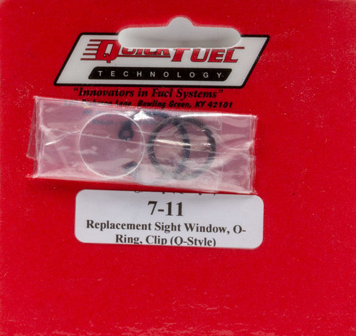 Quick Fuel Technology 7-11QFT Float Bowl Sight Plugs, O-Ring, Clear Plastic, Quick Fuel Carburetors, Pair