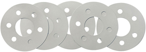 Quick Time RM-943 Flexplate Spacer, 0.030, 0.036, 0.048, 0.060 and 0.075 in Thick, 4.600 in OD, 1.760 in ID Center Hole, Steel, Zinc Oxide, Small Block Ford, Kit