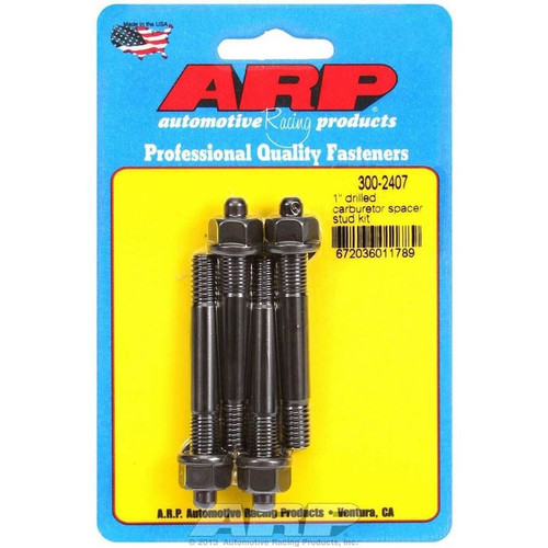 ARP 300-2407 Carburetor Studs, 5/16-18/24 in. Thread, 2.700 in. Long, Hex Nut, Set of 4
