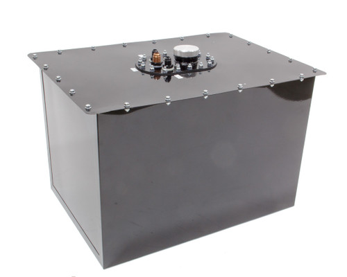 Rci 1262GD Fuel Cell and Can, Circle Track, 26 gal, 26 in Wide x 18-1/2 in Deep x 15-1/2 in Tall, 10 AN Male Outlet, 8 AN Male Return, 8 AN Male Vent, Steel, Black Powder Coat, Each