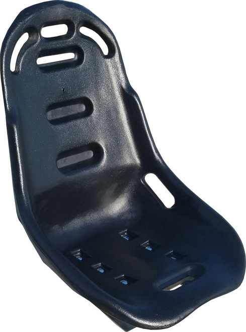Rci 8020S Seat, Lo-Back, Non-Reclining, Side Bolsters, Harness Openings, Fixed Mount Included, Plastic, Black, Each