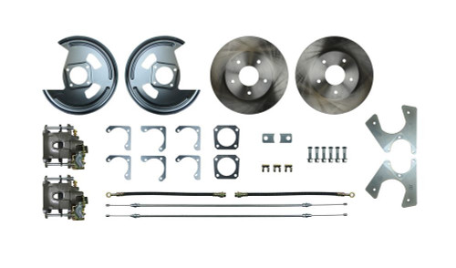 Right Stuff Detailing AFXRD07 Brake System, Disc Conversion, Rear, 1 Piston Caliper, 11.250 in Rotor, Offset Hat, Iron, Natural, GM F-Body 1975-81, Kit