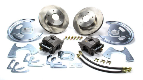 Right Stuff Detailing AFXRDM1 Brake System, Disc Conversion, Rear, 1 Piston Caliper, 11.000 in Rotor, Offset Hat, Iron, Natural, GM 10-Bolt / 12-Bolt, Kit