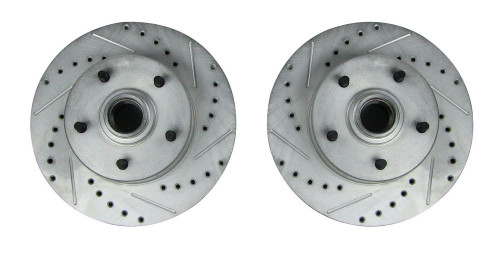 Right Stuff Detailing BR02ZDC Brake Rotor, 11.000 in OD, 1.050 in Thick, 5 x 4.750 Bolt Pattern, Iron, Zinc Plated, Right Stuff Detailing Brake Conversion Kits, Pair
